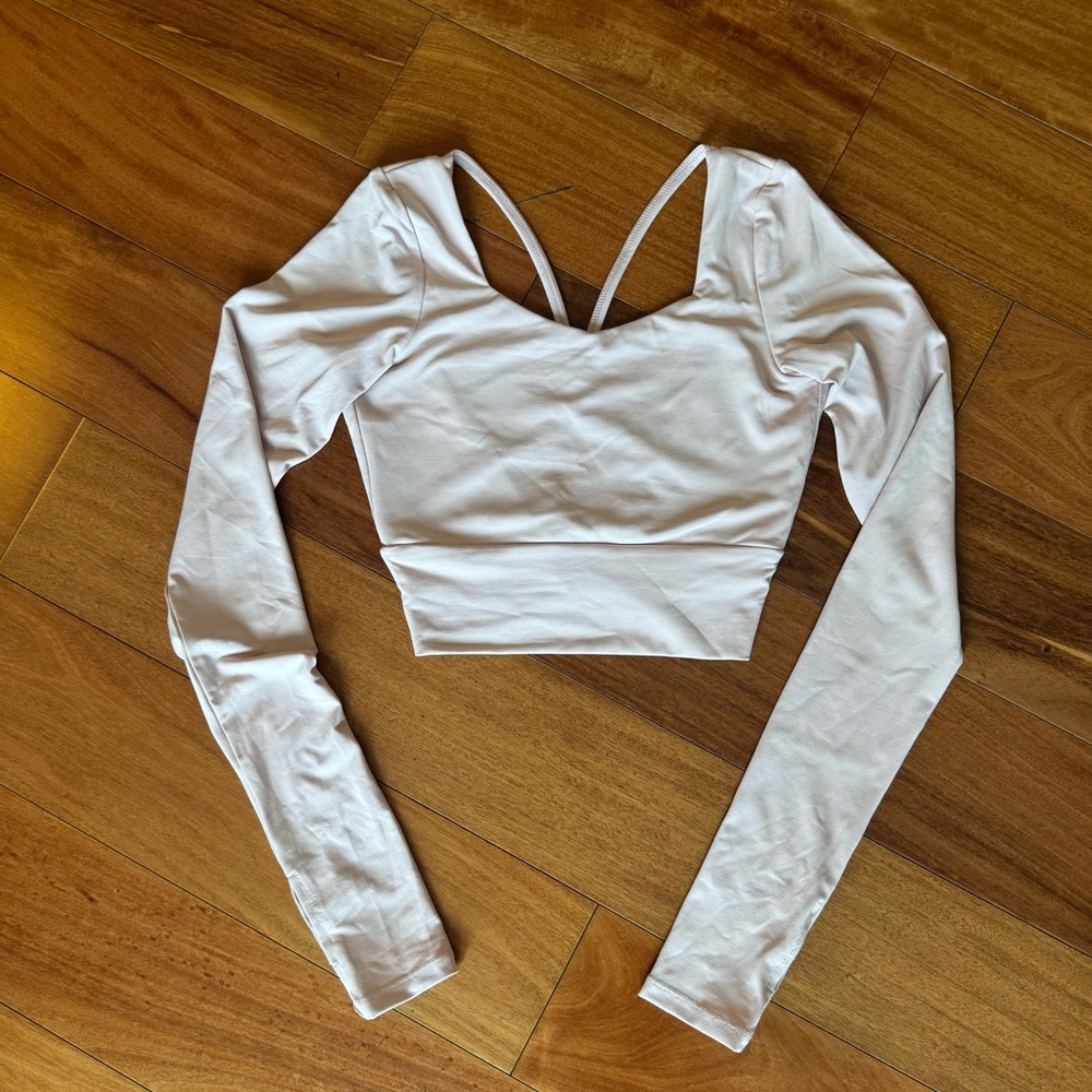 Women's Baby Pink Long Sleeve Top